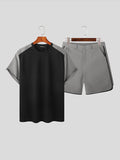 Mens Contrast Patchwork Two Pieces Outfits SKUK03630