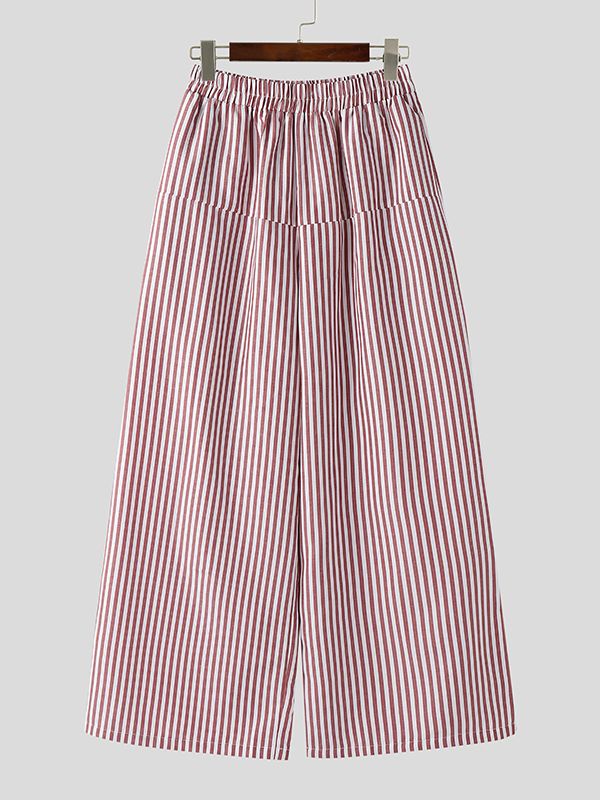 Men's Casual Striped Wide Leg Pant SKUL50055