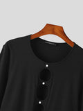 Mens Cutout Pearls Design Long Sleeve Bodysuit SKUK33287