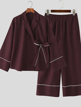 Men's Tie Patchwork Casual Two Pieces Outfit SKUL34019