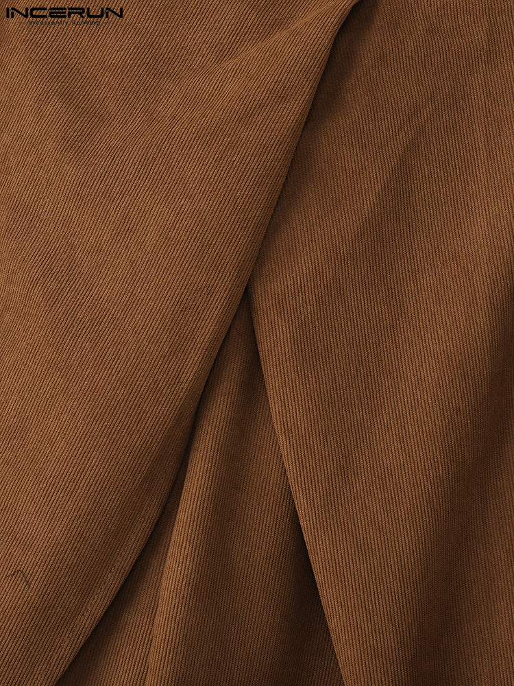 Mens Solid Color Asymmetric Ruched Pant SKUL06500