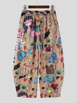 Men's Harajuku Y2K Graffiti Cartoon Print Oversized Wide-Leg Baggy Pant SKUL66966