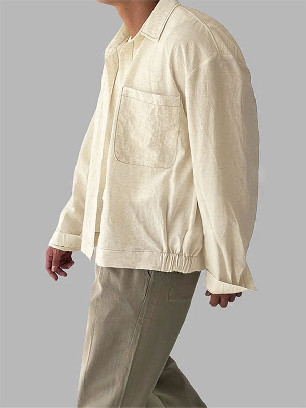 Men's Solid Color Casual Long Sleeve Shirt SKUL31994