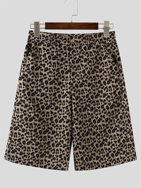 Men's Leopard Print Casual Short SKUL18034