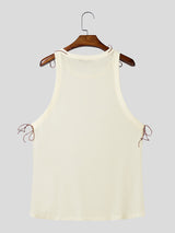 Mens Hollow-Out Mesh Crew Neck Tank SKUL18637