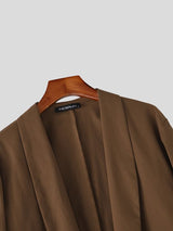 Men's Resort Wear Lightweight Open-Front Shawl Collar Cardigan SKUL79226