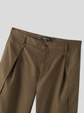 Mens Solid Casual Pants With Pocket SKUK49424