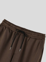 Men's Avant-Garde Gym Stirrup Leg Wrap 2-in-1 Drawstring Waist Full Length Pant SKUL84003