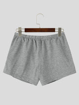 Men's Muscle Bodybuilding Gym Workout Contrast Drawstring Low-Rise Short SKUL83264