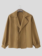 Mens Solid Color Casual Long Sleeve Shirt SKUL08417