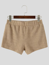 Men's High Street Urban Casual Textured Elastic Waist Short SKUL81050