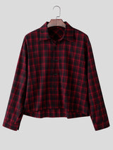 Men's Plaid Casual Long Sleeve Shirt SKUL25099
