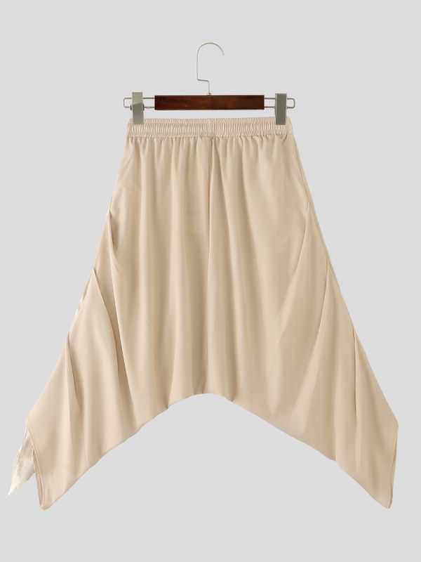 Men's Avant-Garde Dark Aesthetic Deconstructed Layered Jacquard Drop-Crotch Pant SKUL69617