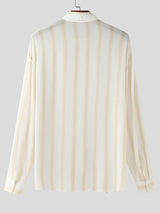Men's Striped Casual Long Sleeve Shirt SKUL22244