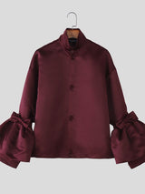 Men's Detachable Bow Design Long Sleeve Jacket SKUL45286