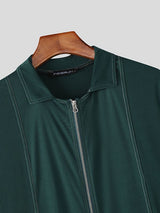 Men's Minimalist Contrast Line Long Sleeve Cardigan SKUL46578