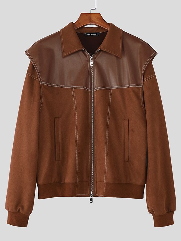 Men's Solid Color Casual Long Sleeve Jacket SKUL35103