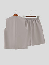 Men's Fashion Simple Casual Two Pieces Outfit SKUL53242