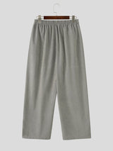 Men's Vintage Japanese Harajuku Corduroy Wide-Leg Drape Cargo Pant SKUL73670