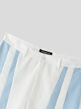 Men's Color Block Wide Leg Casual Pant SKUL36782