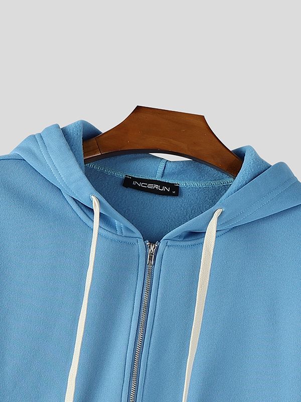 Men's Colorblock Zip Long Sleeve Sweatshirt SKUL35247