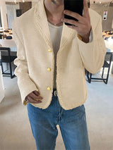 Men's Solid Casual Long Sleeve Blazer SKUL25960