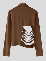 Men's Side Cut Slim Fit Long Sleeve T-Shirt SKUL22226