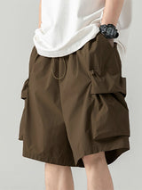 Men's Solid Color 3D Pocket Casual Short SKUL22508