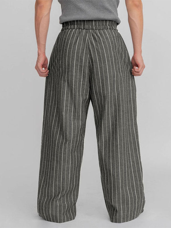 Men's Striped Textured Wide Leg Pant SKUL29704