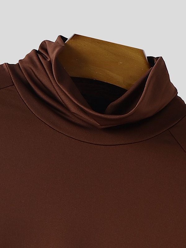Men's Solid Color Sheer Long Sleeve T-Shirt SKUL39012