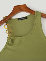 Men's Solid Color One Shoulder Casual Tank SKUL46560