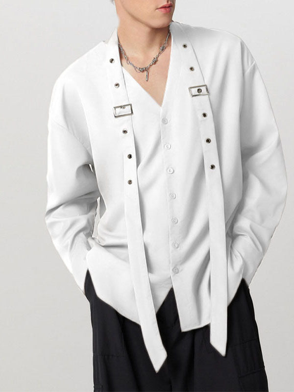 Mens Tie Design Long Sleeve Shirt SKUK80594