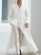 Men's Solid Irregular Hem Coat SKUL26083