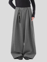 Men's Solid Color Pleated Loose Fit Wide Leg Pant SKUL50710