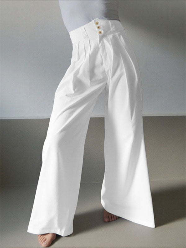 Mens Solid Color High-Waisted Casual Pant SKUL18616