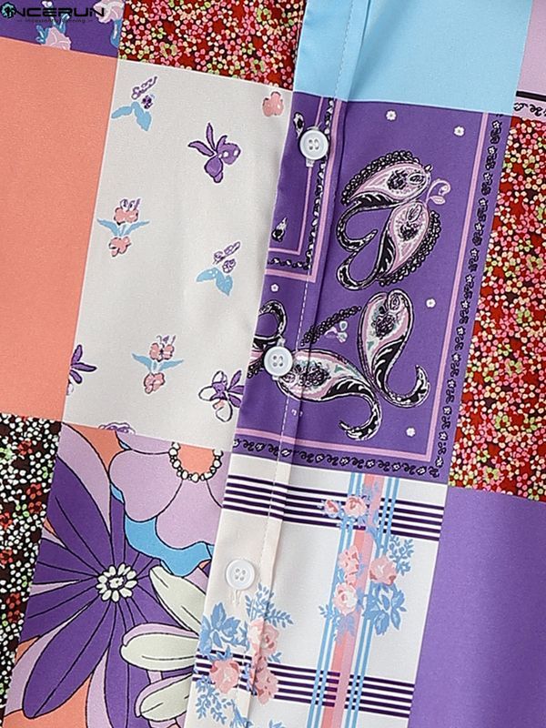 Men's Resort Paisley & Floral Print Drop-Shoulder Short Sleeve Shirt SKUL71280