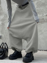 Men's Deconstructed Solid Color Drop Crotch Pant SKUL40291