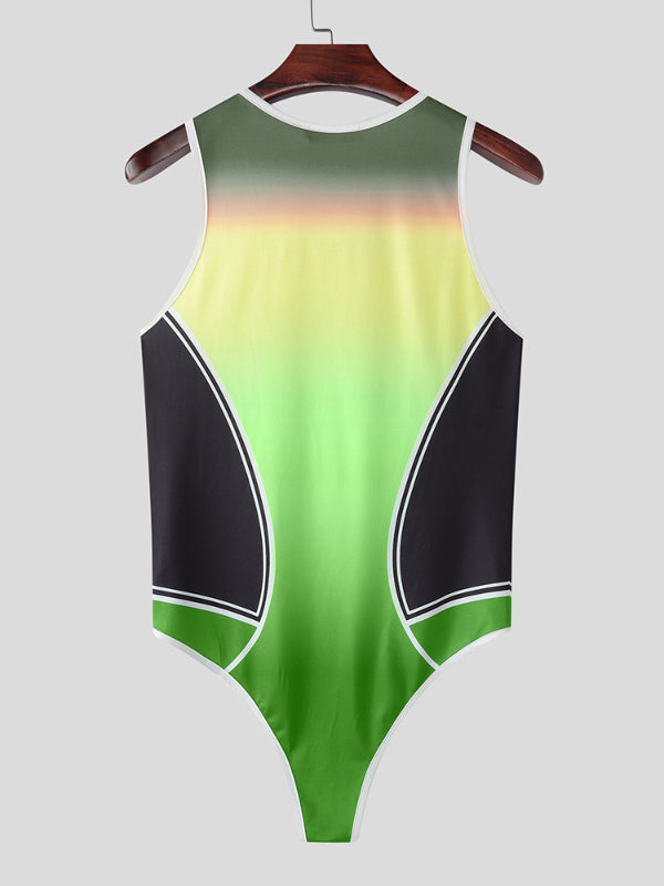 Men's Number Print Gradient Bodysuit SKUL21001