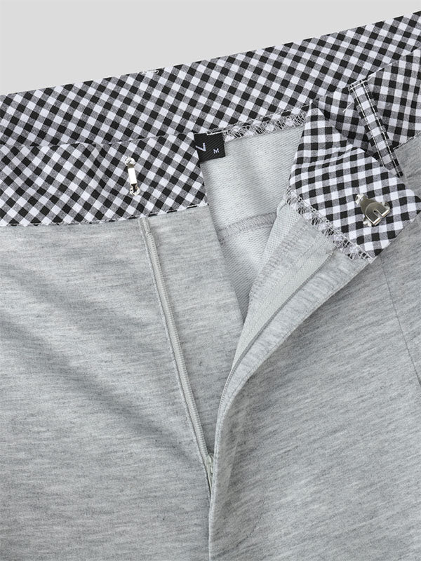 Men's Plaid Lapel Casual Two Pieces Outfit SKUL30290