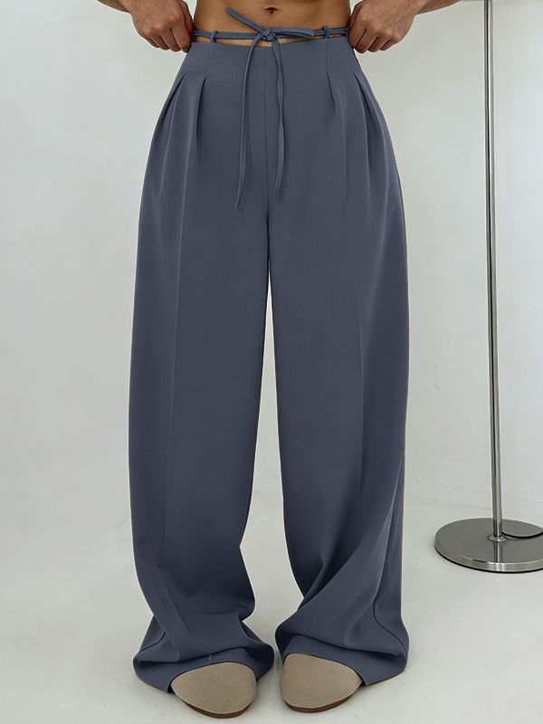Men's Tie Waist Wide Leg Casual Pant SKUL62060