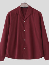 Men's Solid Casual Long Sleeve Shirt SKUL35298