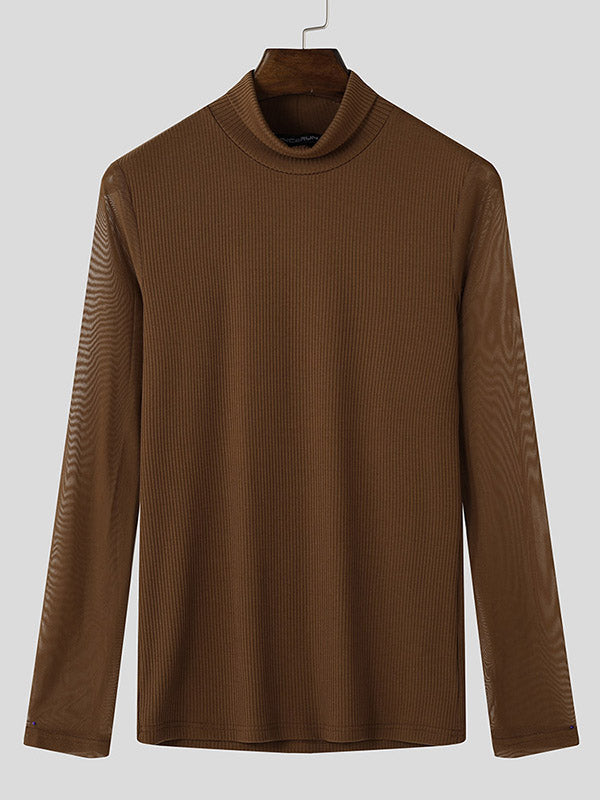 Mens  Sheer Long Sleeve T-Shirt SKUK78487