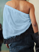 Men's Lace Mesh Patchwork Number Print Bandeau Tank SKUL54411