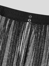 Men's Sheer Mesh Design Irregular Skirt SKUL48635
