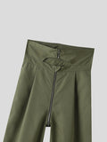 Mens Solid Zip Design Casual Cargo Pants SKUK39278
