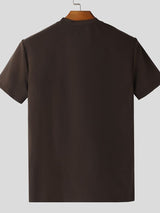 Men's Minimalist Crew Neck Short Sleeve T-shirt SKUL43959