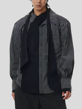 Men's Casual Striped Long Sleeve Shirt SKUL32777