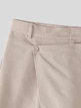 Men's Solid Color Deconstructed Casual Short SKUL47742