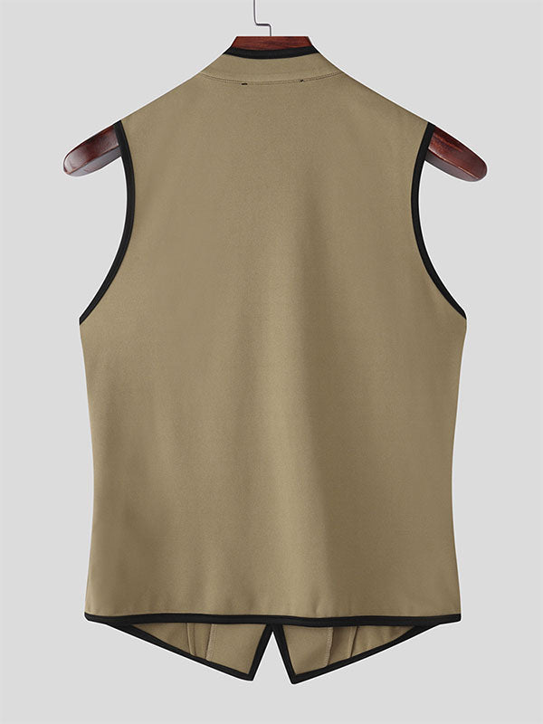 Men's Contrast Edge Sleeveless Shirt SKUL21531