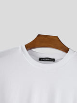 Mens Heart Letter Print Short Sleeve T-Shirt SKUL15082